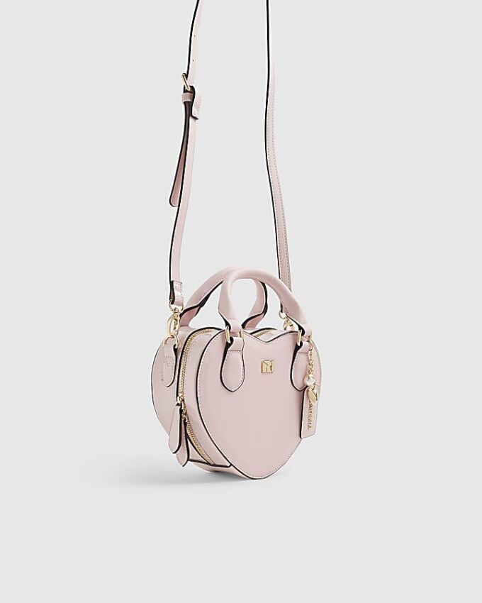 Pink Heart Cross Body Bag