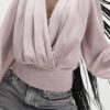 Pink Knitted Hybrid Long Sleeve Top