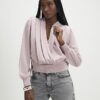 Pink Knitted Hybrid Long Sleeve Top