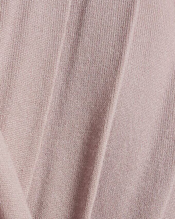 Pink Knitted Hybrid Long Sleeve Top