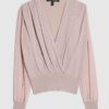 Pink Knitted Hybrid Long Sleeve Top
