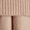 Pink Knitted Long Sleeve Bardot Midi Dress