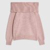Pink Long Sleeve Bardot Jumper