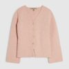 Pink Long Sleeve Button Detail Cardigan