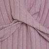 Pink Long Sleeve Cosy Twist Front Midi Dress