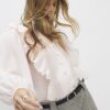 Pink Long Sleeve Frilled Shirt