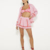 Pink Mixed Embroidered Floral Shorts