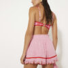 Pink Mixed Embroidered Floral Shorts