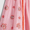 Pink Mixed Embroidered Floral Shorts