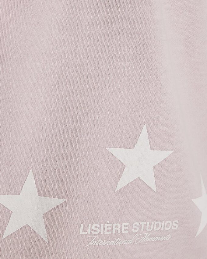 Pink Oversized Fit Pink Lisiere Shorts