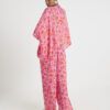 Pink Palm Printed Beach Trousers