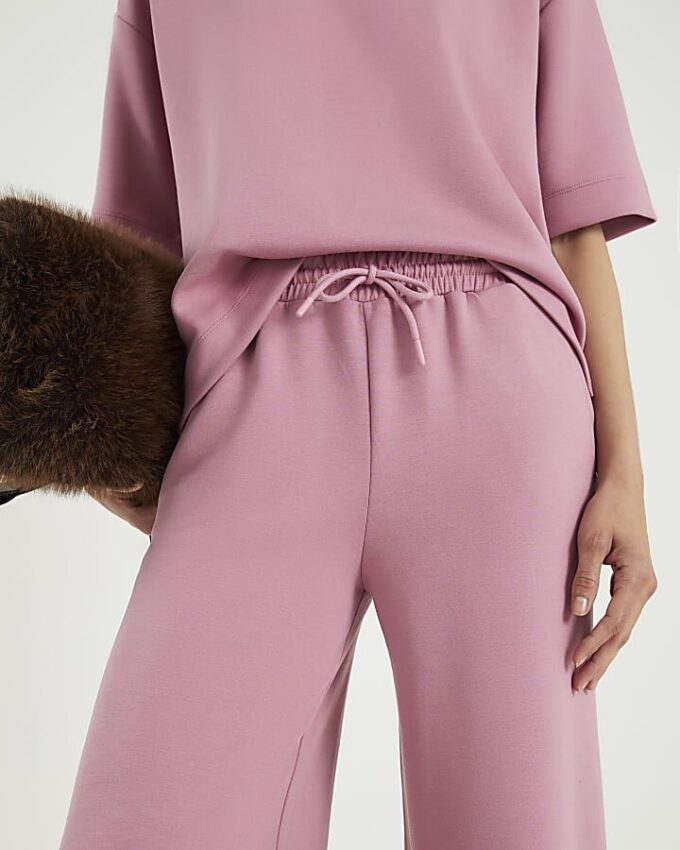 Pink Premium Wide Leg Joggers