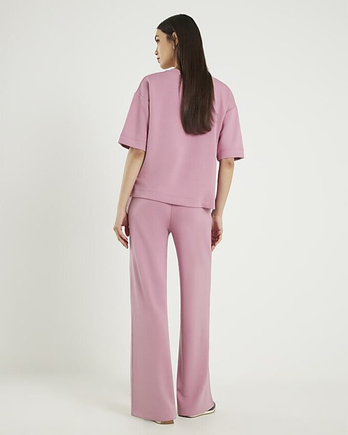 Pink Premium Wide Leg Joggers