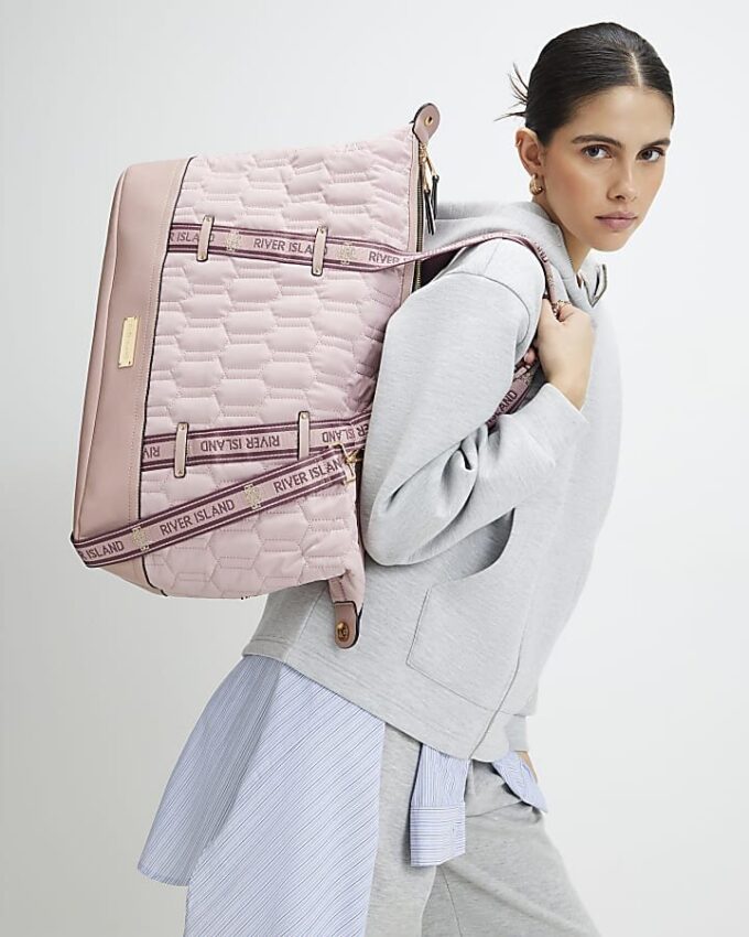 Pink Quilted Holdall Bag