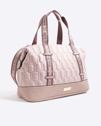 Pink Quilted Holdall Bag