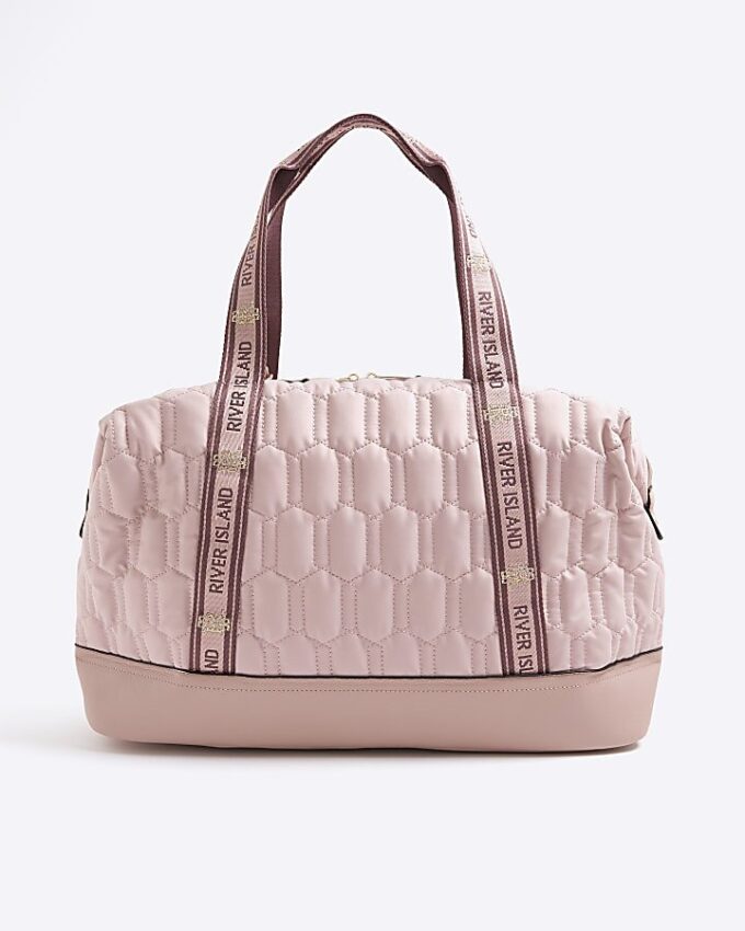 Pink Quilted Holdall Bag