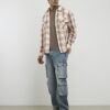Pink Regular Fit Checked Double Pocket Shirt