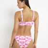 Pink Shell Print Textured Bikini Bottoms