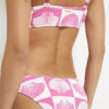 Pink Shell Print Textured Cami Bikini Top