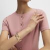 Pink Short Sleeve Scallop Trim Mini Dress Pink Short Sleeve Scallop Trim Mini Dress