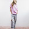 Pink Short Sleeve Ur Cute Embroidered T-shirt