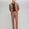 Pink Skinny Fit Suit Trousers
