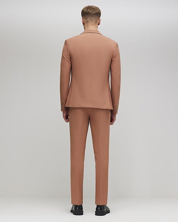 Pink Skinny Fit Suit Trousers