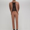 Pink Skinny Fit Textured Suit Jacket