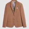 Pink Skinny Fit Textured Suit Jacket