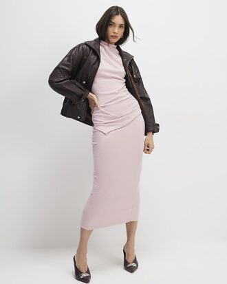 Pink Sleeveless Cosy Drape Top