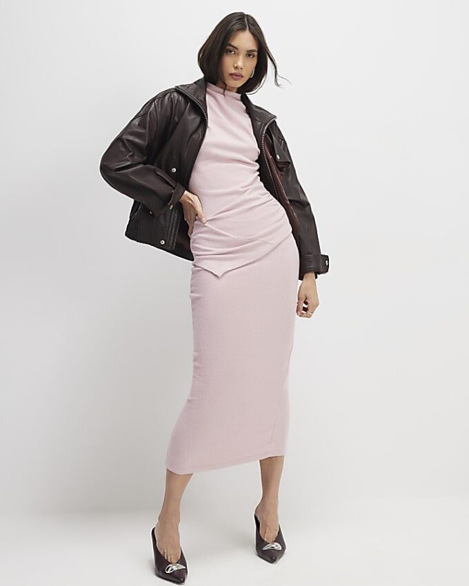 Pink Sleeveless Cosy Drape Top