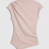 Pink Sleeveless Cosy Drape Top