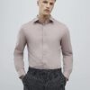 Pink Slim Fit Long Sleeve Shirt