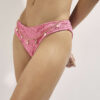 Pink Textured Shell Chain Bikini Briefs