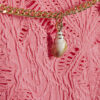 Pink Textured Shell Chain Bikini Briefs