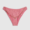 Pink Textured Shell Chain Bikini Briefs