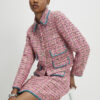 Pink Whipstitch Boucle Trophy Jacket