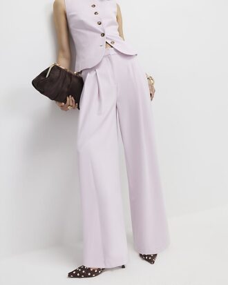 Pink Wide Leg Trousers