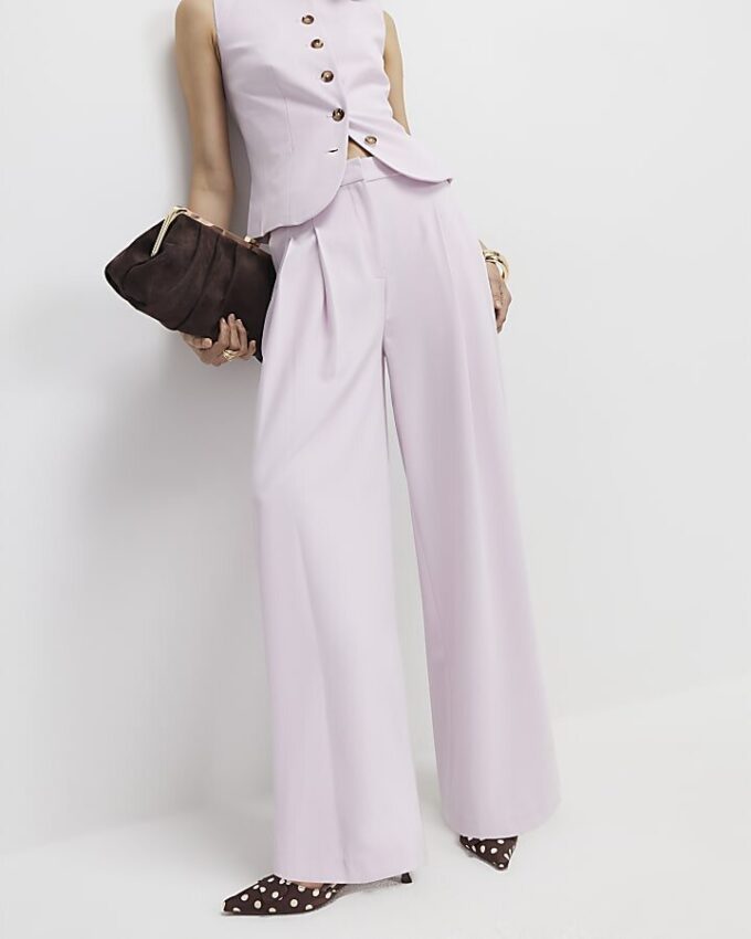 Pink Wide Leg Trousers