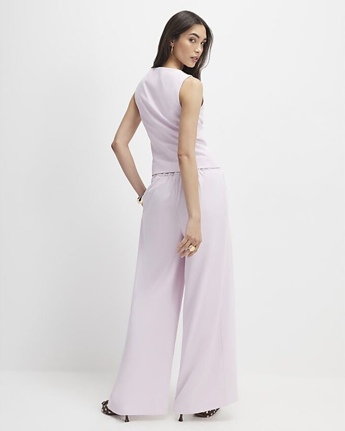 Pink Wide Leg Trousers