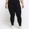 Plus black high waisted leggings