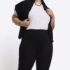 Plus black high waisted leggings