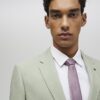 Purple Floral and Plain Skinny Tie Set