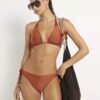 Purple Reversible Plaited Bikini Bottoms