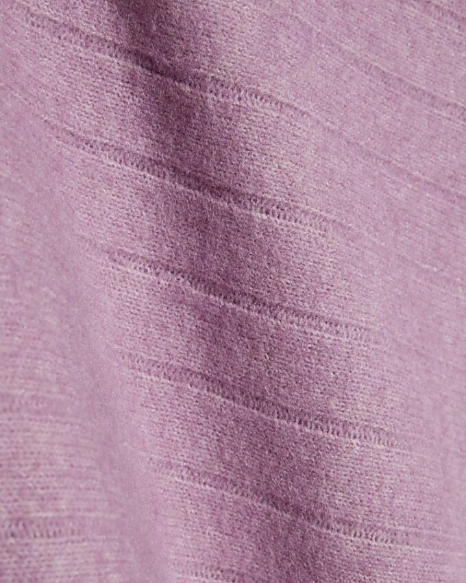 Purple Ribbed Off The Shoulder Jumper