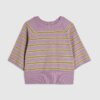 Purple Short Sleeve Striped Jumper