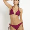 Purple Triangle Reversible Plaited Bikini top