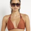 Purple Triangle Reversible Plaited Bikini top