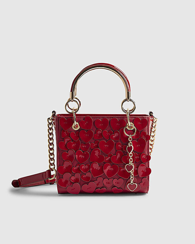 Red 3D Heart Tote Bag
