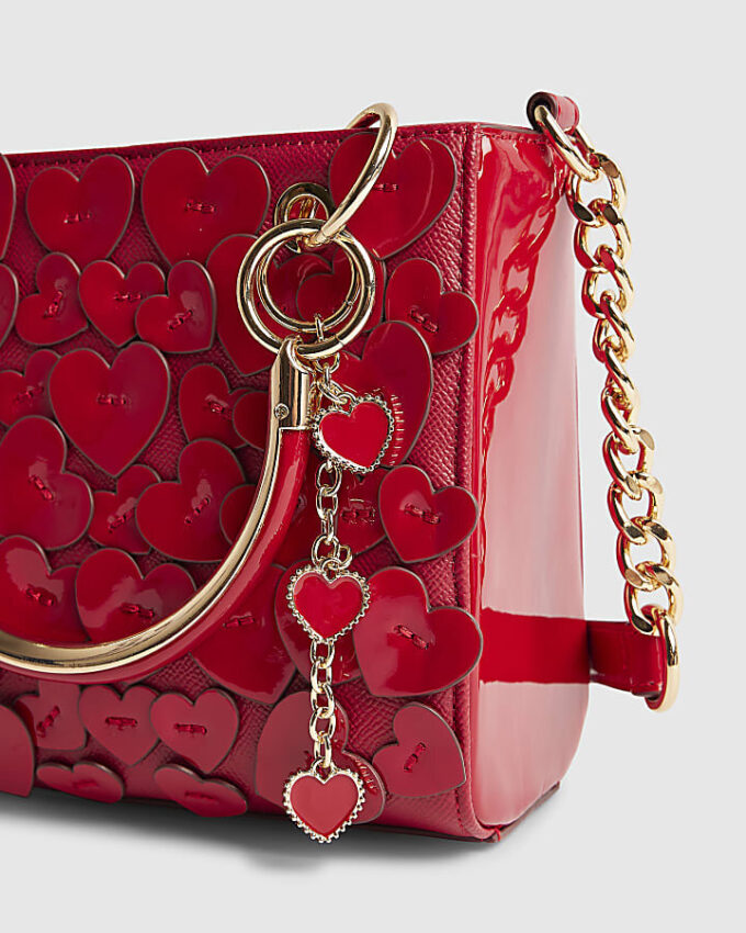 Red 3D Heart Tote Bag